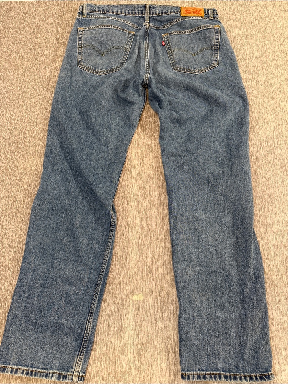 Levi's Men's 505 36x34 Medium Blue Straight Jeans with Signature Back Pockets